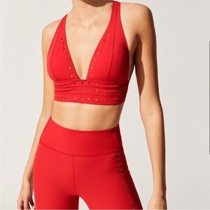 Gigi C red Eden sports bra